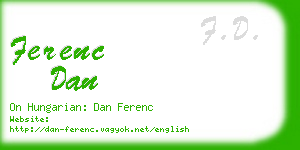 ferenc dan business card